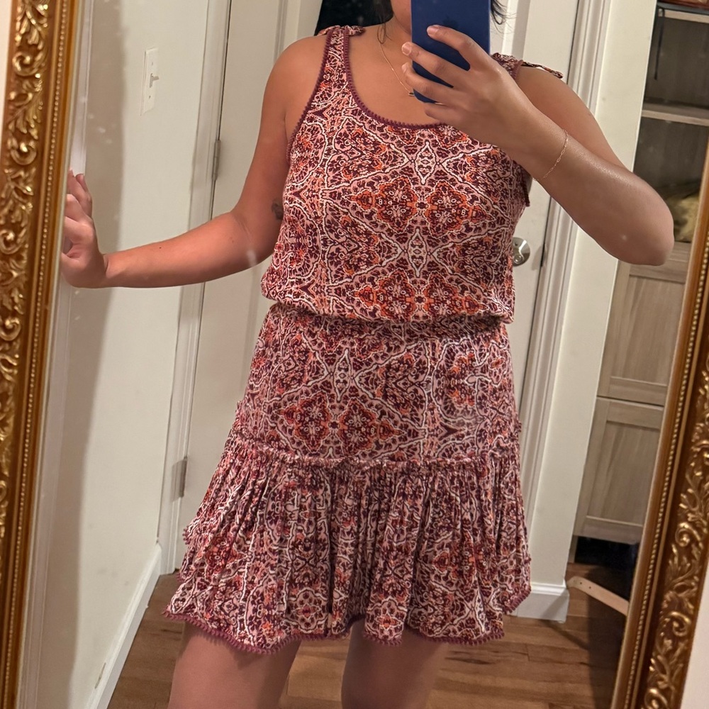 Misa Los Angeles sleeveless size L mini dress floral mesh